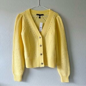 WHBM Insect Button Up Cardigan Sweater